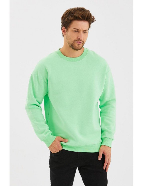 Bisiklet Yaka Basic Sweatshirt